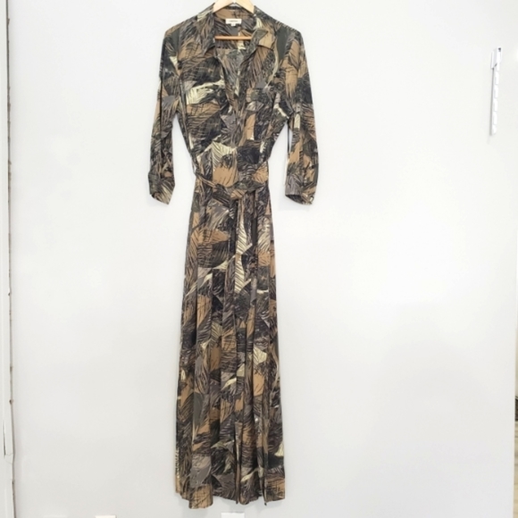 L'agence CAMERON PRINTED SILK CREPE DE CHINE MAXI SHIRT DRESS   NEW WITH TAGS - Picture 4 of 14